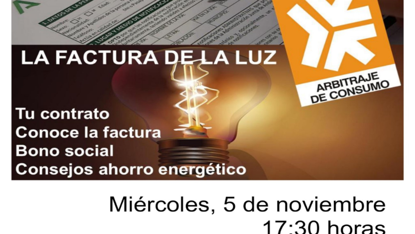 ¿Entiendes tu factura de la luz? Descúbrelo en este taller gratuito