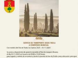 SERVICIO DE TRANSPORTE DESDE FREILA A CEMENTERIO MUNICIPAL